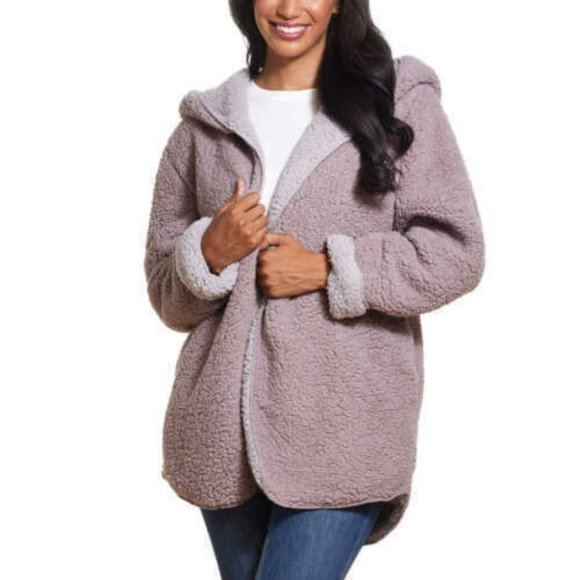 Weatherproof Jackets & Blazers - Weatherproof Ladies' Reversible Cozy Sherpa Hooded